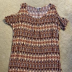 Used for love brown patterned dress, small